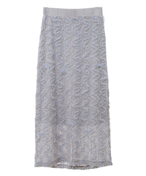 Green Parks チュールフリルＩラインスカート Gray