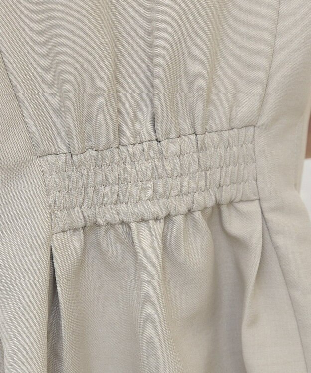 AMERICAN HOLIC 【イージーケア】リネンライクペプラムベスト Gray Beige