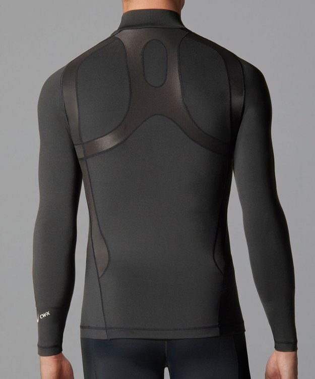 CW-X 【MEN】 CW-X 機能性トップス 【JYURYU TOP】 ハイネック 長袖 肩が動かしやすくなる 運動時の疲労を軽減 ゴルフ 球技 マラソン JAO009 /ワコール ブラック