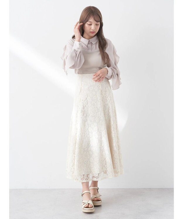 earth music&ecology レーススカート Ivory