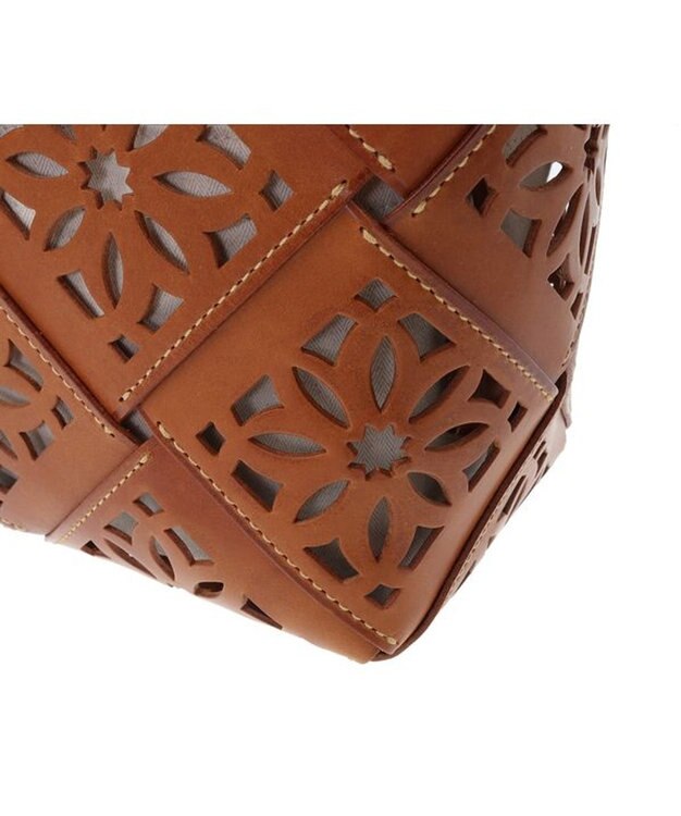 genten サスカットバスケット手提げバッグ＜M＞ チャ