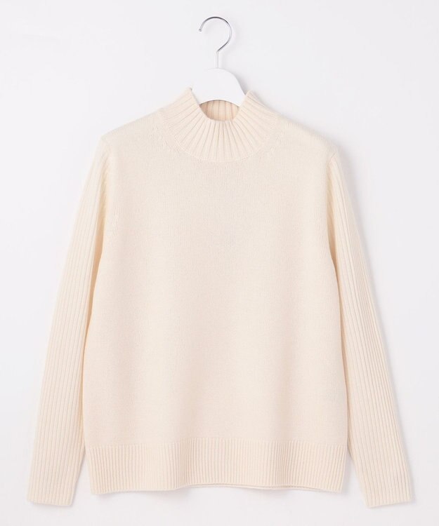 J.PRESS LADIES 【洗える】CASHBIT NEO ハイネック ニット アイボリー系