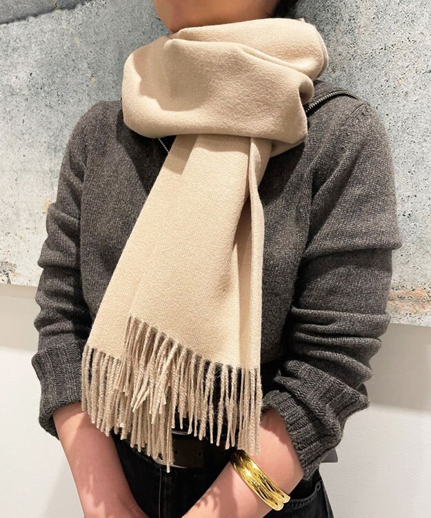 ONWARD CROSSET SELECT 【MOON】Alpaca Scarf　大判ストール NATURAL BEIGE