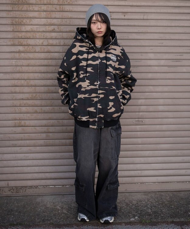 WEGO 【ユニセックス着用ITEM】ワーカーズフードブルゾン 柄1