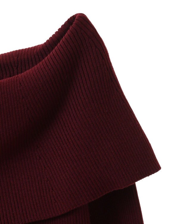 earth music&ecology ２Ｗａｙオフショルニットプルオーバー Red