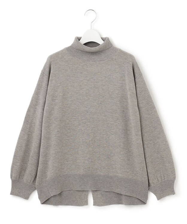 J.PRESS YORK STREET 【WOMEN】ロールネックプルオーバー ライトグレー系