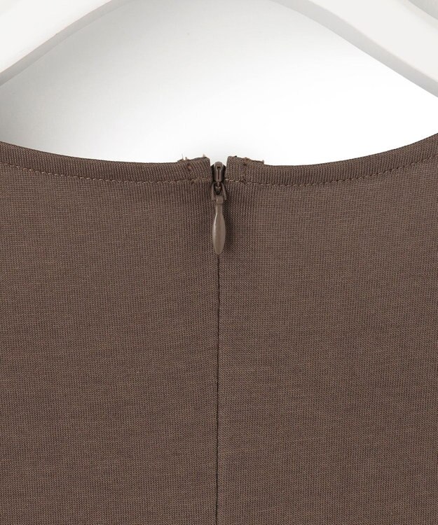 23区 S 【洗える】スーピマコットンプレーティング ワンピース ブラウン系