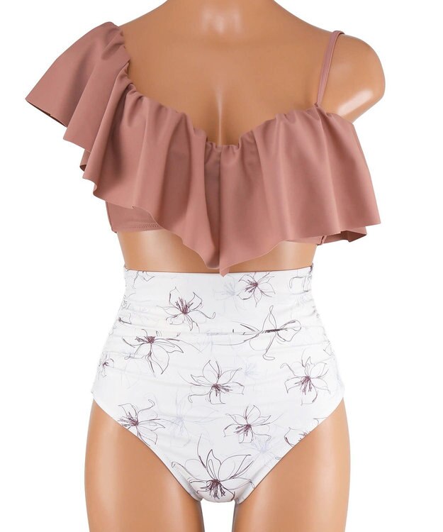 San-ai Resort（三愛水着楽園） 【SALE】軽い着け心地でしっかり盛れる【楽盛り水着】　ワイヤービキニ　7S・9M・11L　【San-ai Resort（サンアイリゾート）】 ピンク×ホワイト2