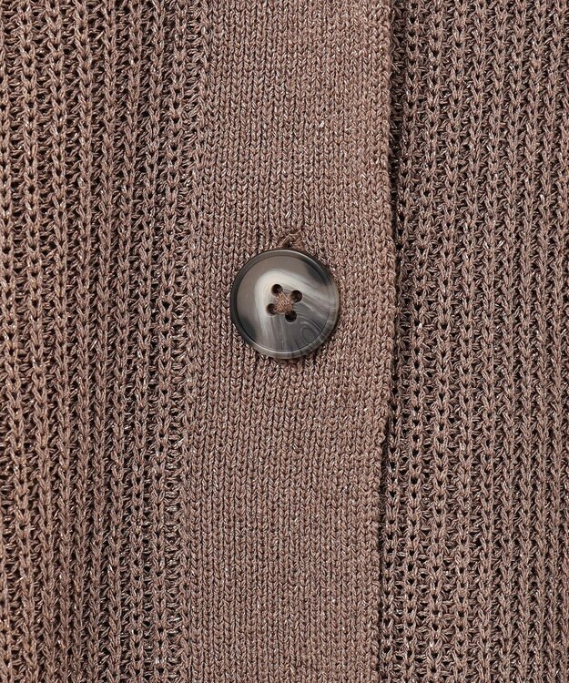 GRACE CONTINENTAL ラメニットカーディガン グレー