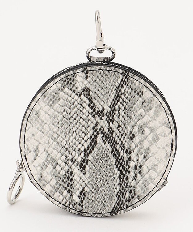 ICB 【人気のためさらに新色追加・全5色展開】 3ピースチャームバッグ ブラック×パイソン