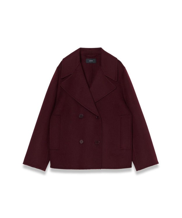 JOSEPH 【WEB＆OUTLET限定】ダブルフェイスウールキャッシュ ショートコート Merlot