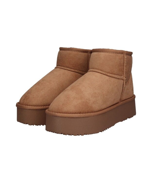 Bridget Birkin 【Bridget Birkin】スエード調ムートンブーツ キャメルスウェード