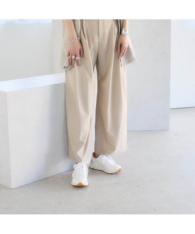 MODE ET JACOMO <carino>グリッター厚底スニーカー ホワイト