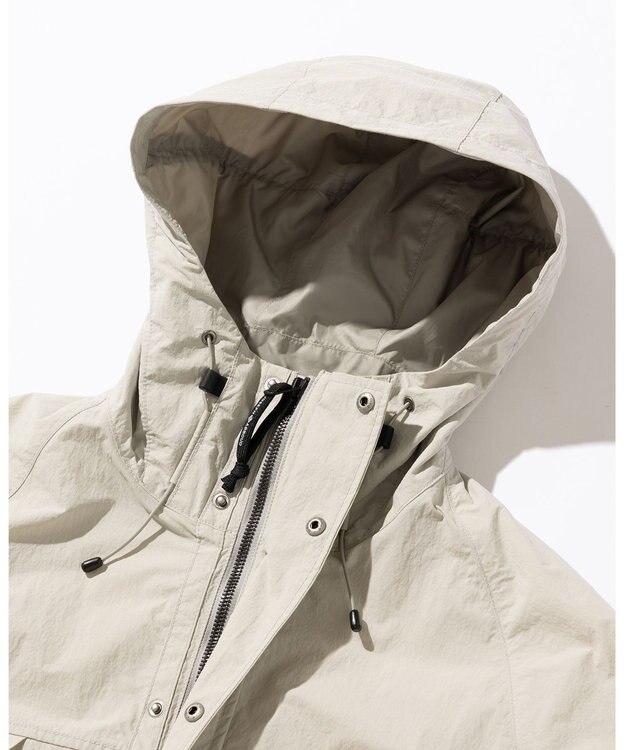JOSEPH ABBOUD MOUNTAIN 【CREA掲載・ECO撥水/軽量/抗菌性/ライナードッキング対応】タスランワッシャー マウンテン パーカー ライトグレー系