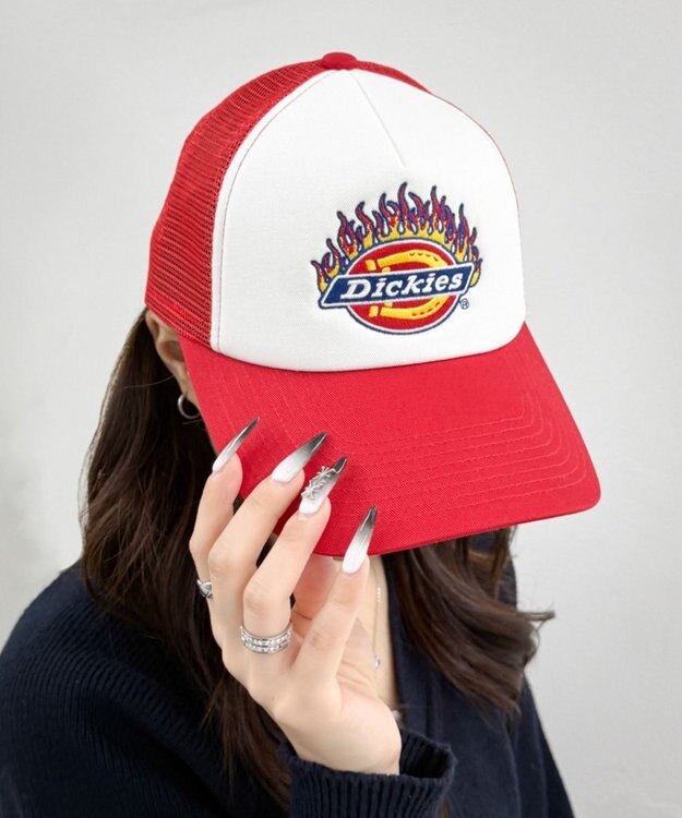WEGO Dickies　DK　EX　FIRE　ICON　MESH　CAP レッド