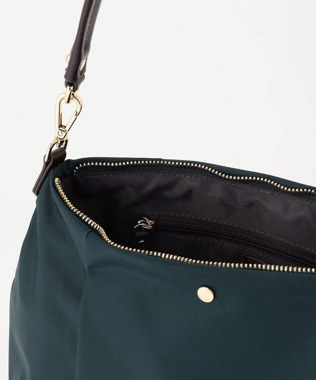 J.PRESS LADIES 【WEB限定カラーあり・2way】 ナイロン ショルダー バッグ ダークグリーン系