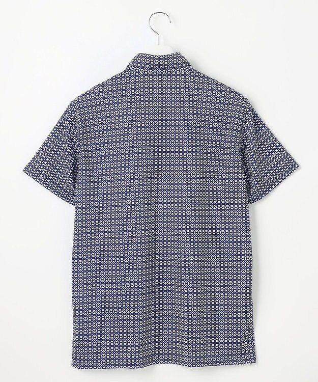 23区GOLF 【MEN】モノグラム柄  半袖ポロシャツ ネイビー系5