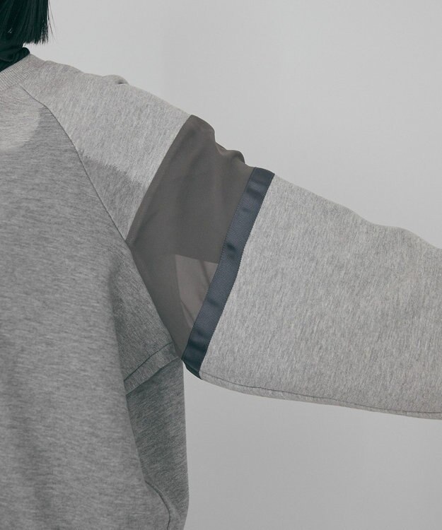 AMERICAN HOLIC 異素材ドロスト配色プルオーバー Gray Mixture