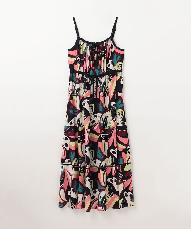 GRACE CONTINENTAL キカバードプリントワンピース ピンク