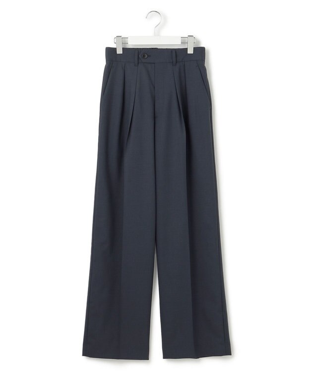 23区 TWマットクロス ワイドパンツ ネイビー系