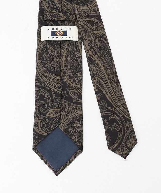 JOSEPH ABBOUD 【イタリア素材・日本製】トーナルペイズリープリント ネクタイ ダークグリーン系6