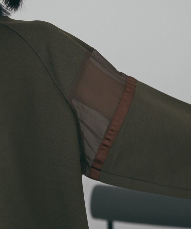 AMERICAN HOLIC 異素材ドロスト配色プルオーバー Khaki