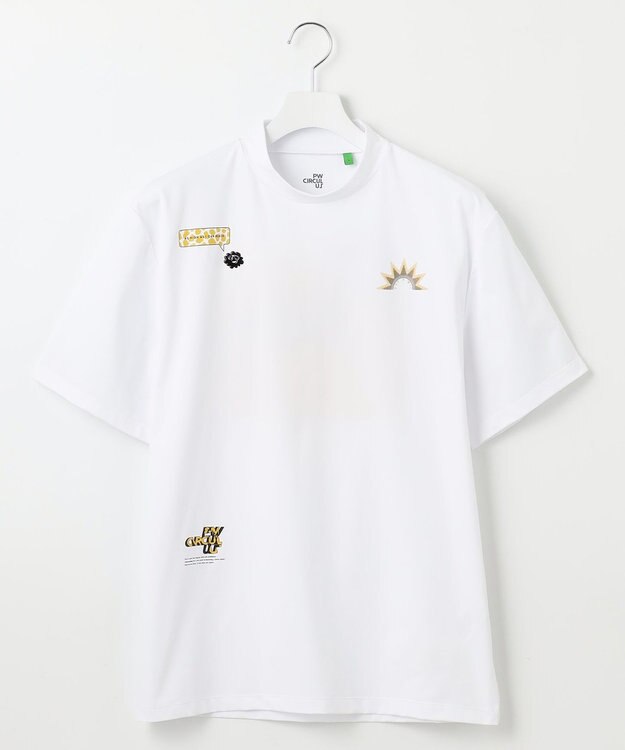 PW CIRCULUS 【UVカット / 吸水速乾 / 伸縮性抜群】【MEN】アニマルフォトモック T ホワイト系1