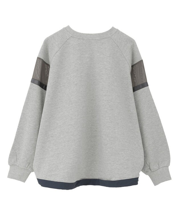 AMERICAN HOLIC 異素材ドロスト配色プルオーバー Gray Mixture