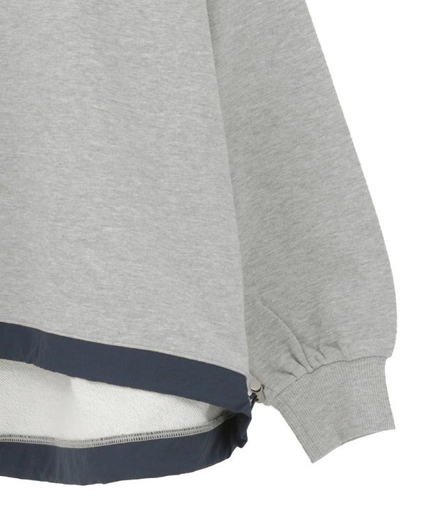 AMERICAN HOLIC 異素材ドロスト配色プルオーバー Gray Mixture