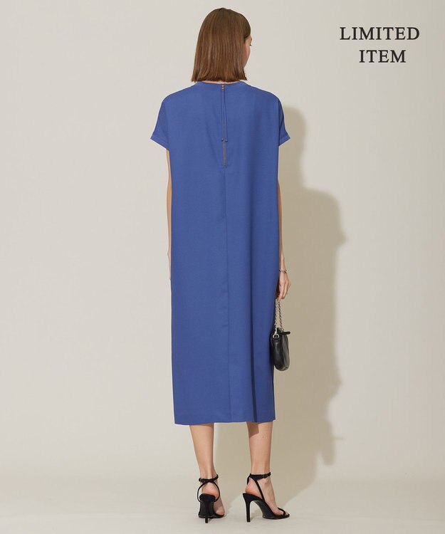 ICB L 【WEB限定・接触冷感・UVケア・速乾・洗える】FluidBackSatin ワンピース ブルーベリー系