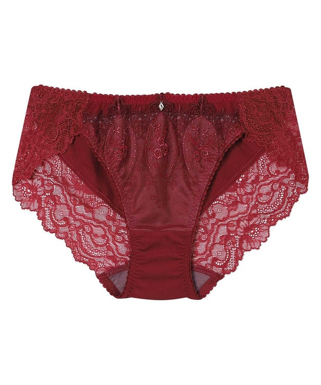 AMPHI ショーツ 【Glama-Rich グラマリッチ ボリュームUPタイプ】 BYJ306とペア アウターにひびきにくい(裾) PYJ106 アンフィ／ワコール レッド