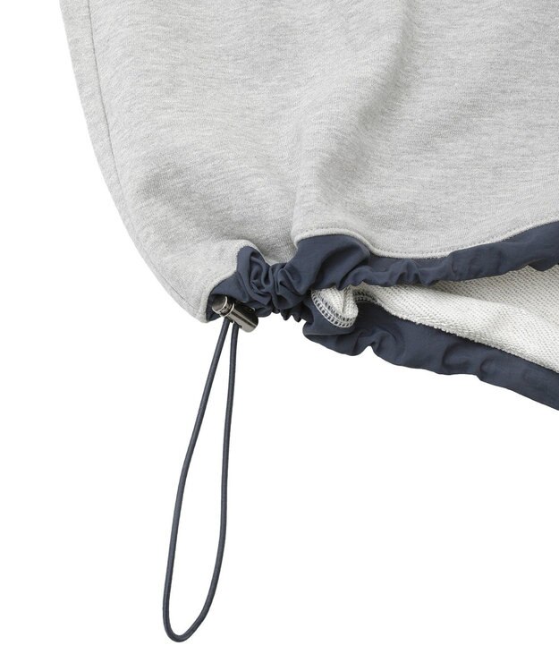 AMERICAN HOLIC 異素材ドロスト配色プルオーバー Gray Mixture