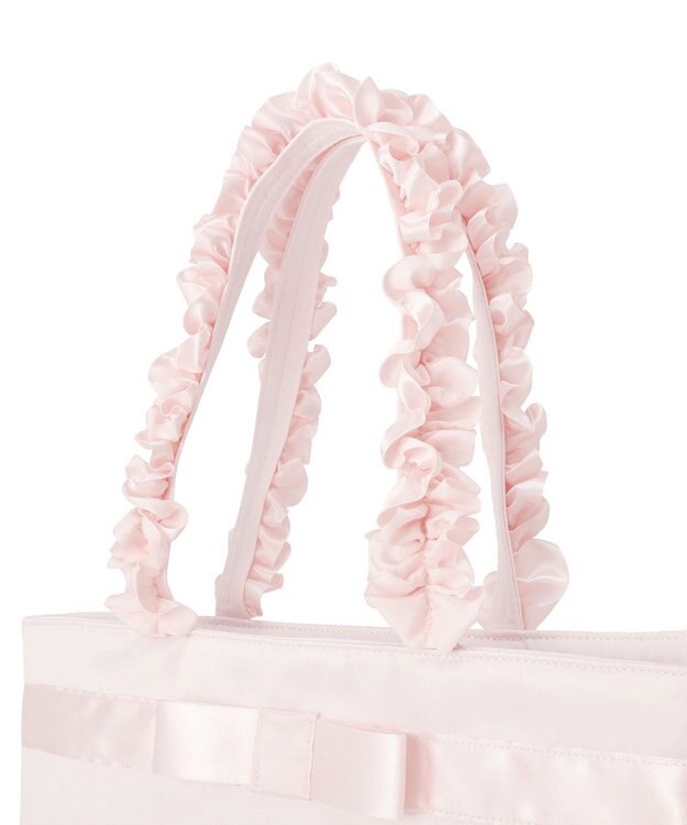 Maison de FLEUR ブランドロゴフリルハンドルトートMバッグ Pink