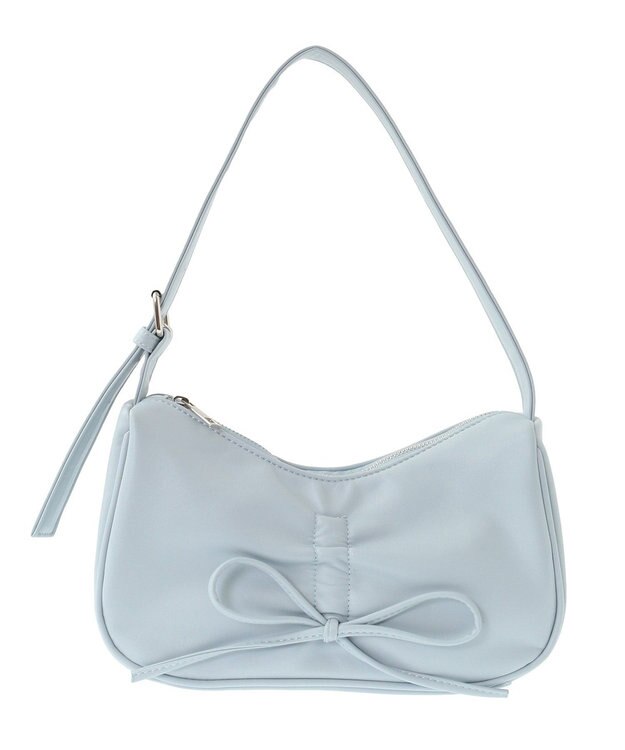 earth music&ecology リボンドロストハンドバッグ Ice Blue