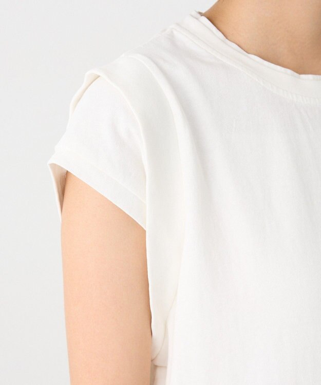 CRAFT STANDARD BOUTIQUE レイヤード風ピグメントカットチュニック White