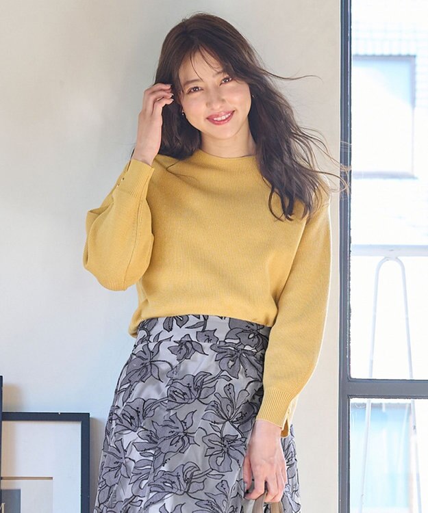 ANY SIS 【洗える】彩色兼美 ニット ハニーイエロー