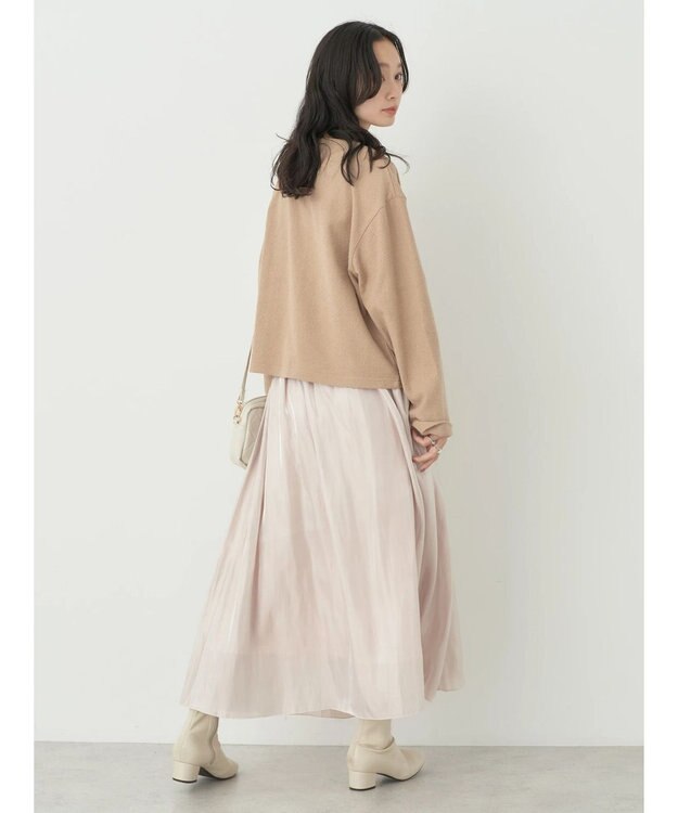 earth music&ecology 金釦スラブカーディガン Beige