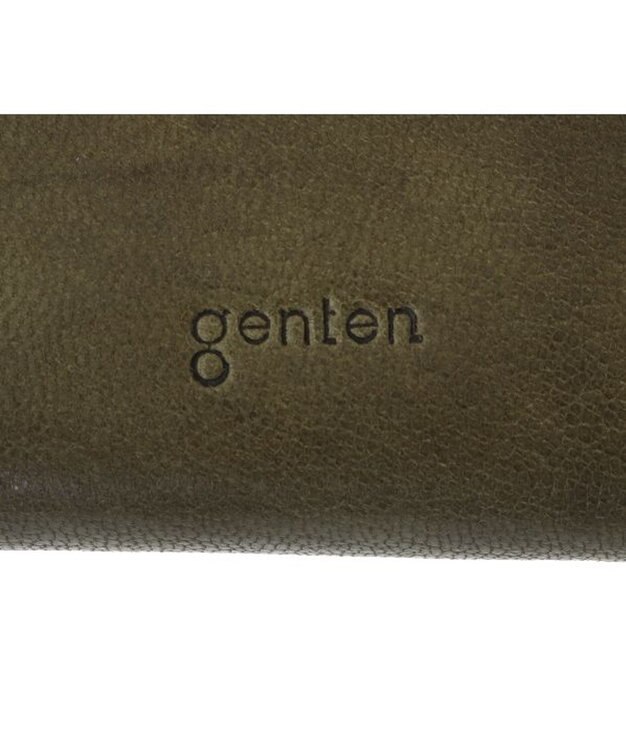 genten ゴートベーシック ラウンド長財布 カーキ