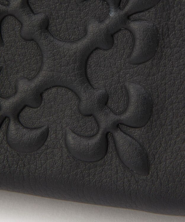 russet 【2025AW新作】エンボスモノグラム三つ折りウォレット(SO-433) Black