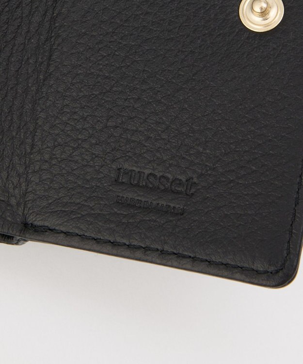 russet 【2025AW新作】エンボスモノグラム三つ折りウォレット(SO-433) Black