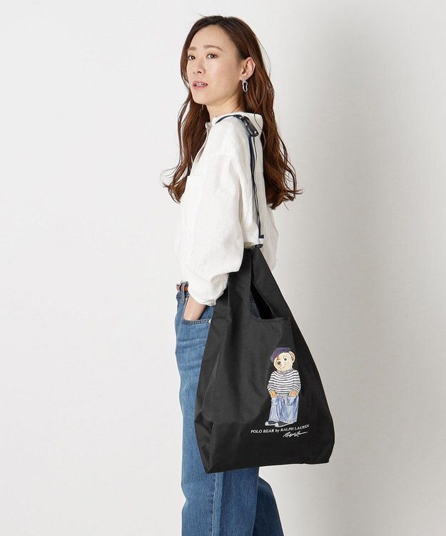 MOONBAT 【2WAY/撥水】POLO RALPH LAUREN フレンチベア ベルト付きレインバッグ ブラック