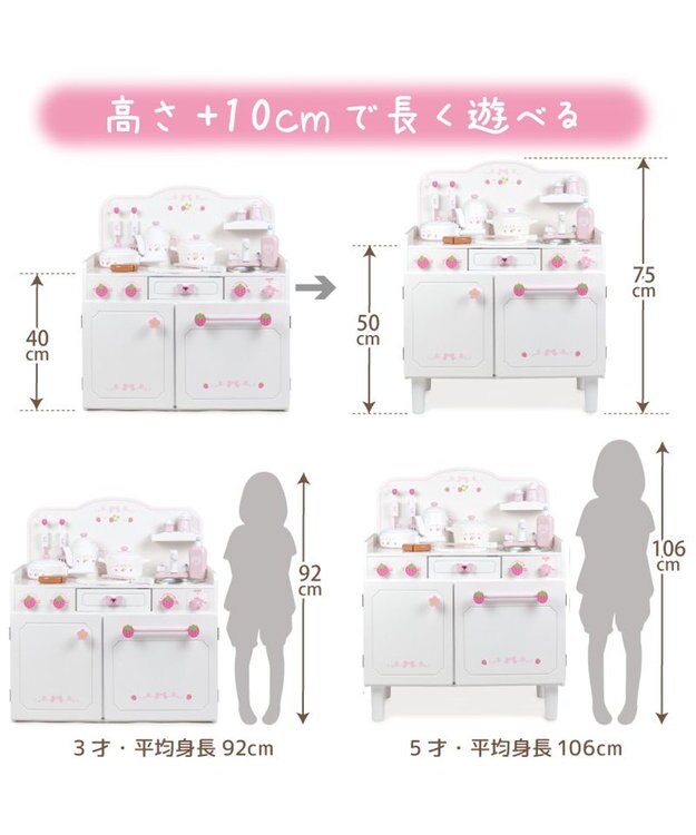 Mother garden マザーガーデン スウィートストロベリー デラックスキッチン ホワイト