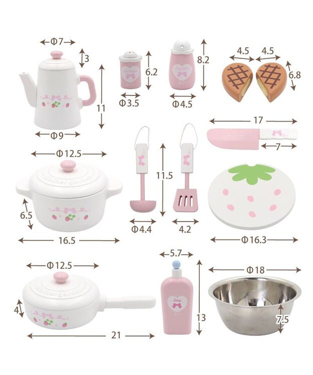 Mother garden マザーガーデン スウィートストロベリー デラックスキッチン ホワイト