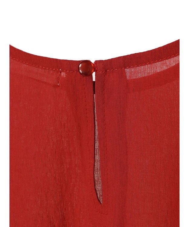 CRAFT STANDARD BOUTIQUE ウ゛ィンテージボイルティアード切替ブラウス Red