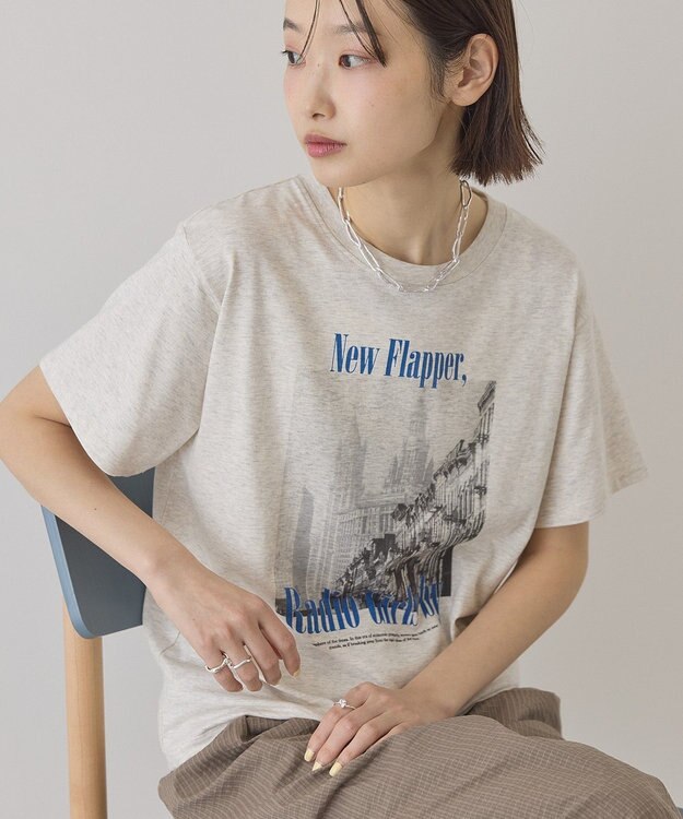 AMERICAN HOLIC フォトプリント半袖Ｔシャツ Oatmeal
