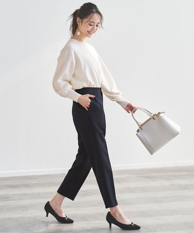 ANY SIS 【2WAY】ノーブルミディトート バッグ アイボリー