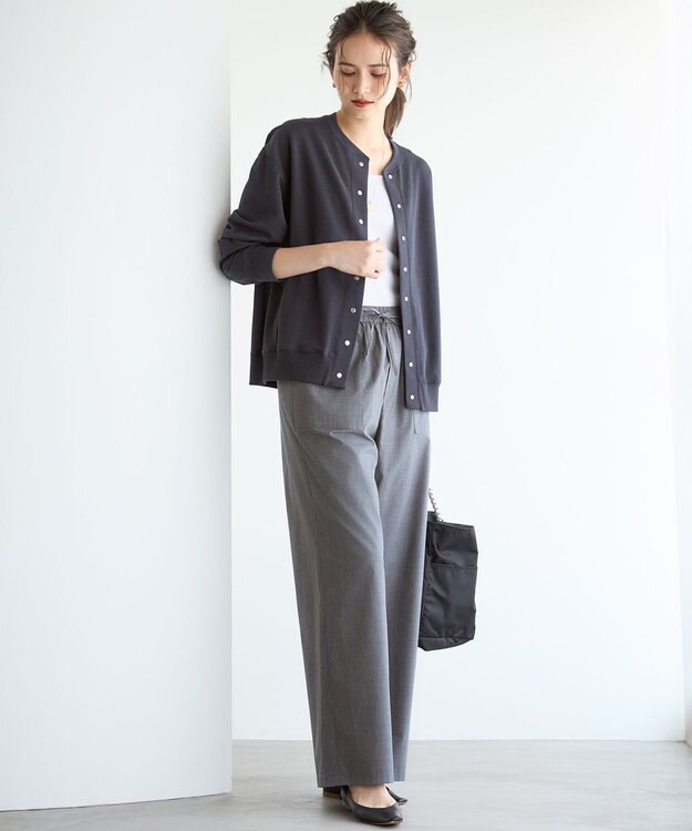 23区 L 【SLOW/一部店舗限定】ライトタンブラータフタ ワイド パンツ ライトグレー系