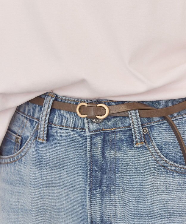 AMERICAN HOLIC スリムピンレスベルト Brown