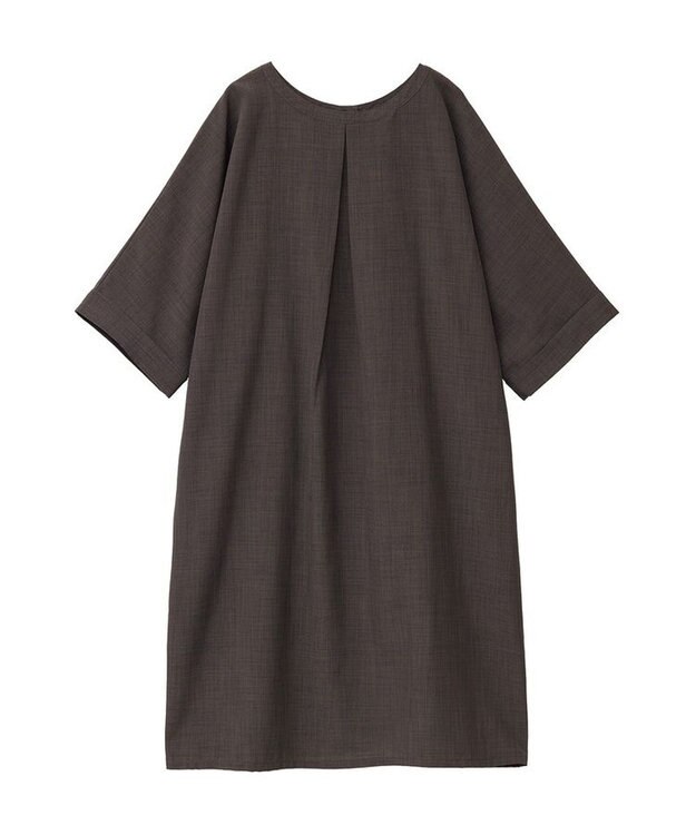 Green Parks 前後２ｗａｙ　ミディ丈タックワンピース Brown