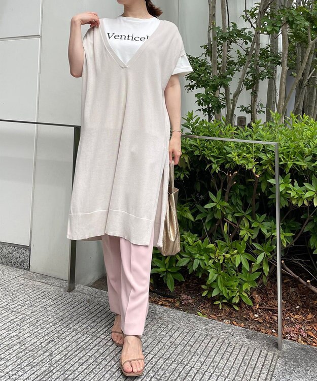 UNFILO 【撥水/ＵＶケア】ニットチュニック ベージュ系